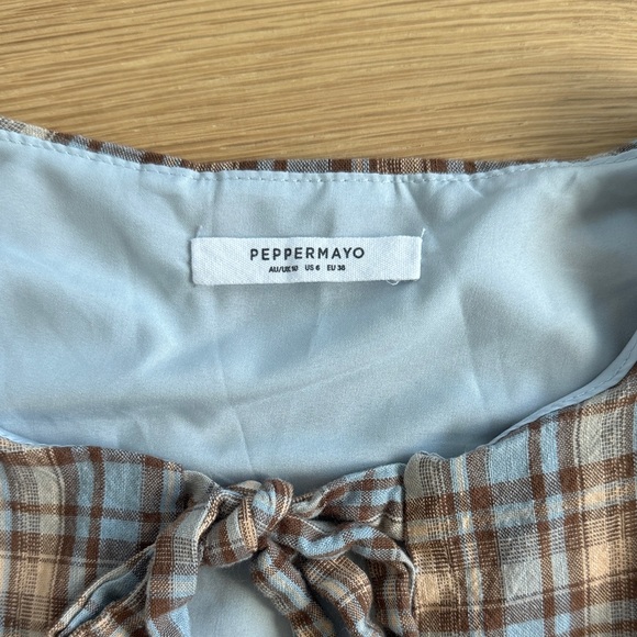 Peppermayo Plaid Tie Top - Picture 4 of 4